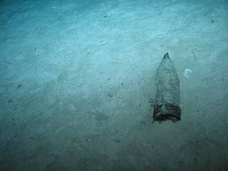 Unexploded shell - possibly 4-inch